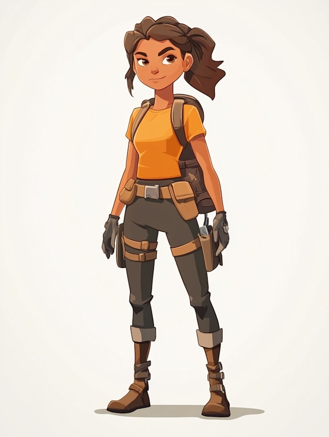 Two D Characters Draw 2d game character or 2d character by Yazminankin | Fiverr