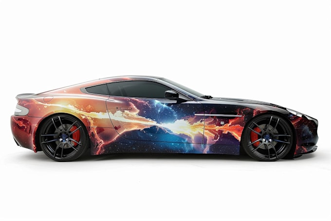 draw car wrap, van wrap design vehicle wrap