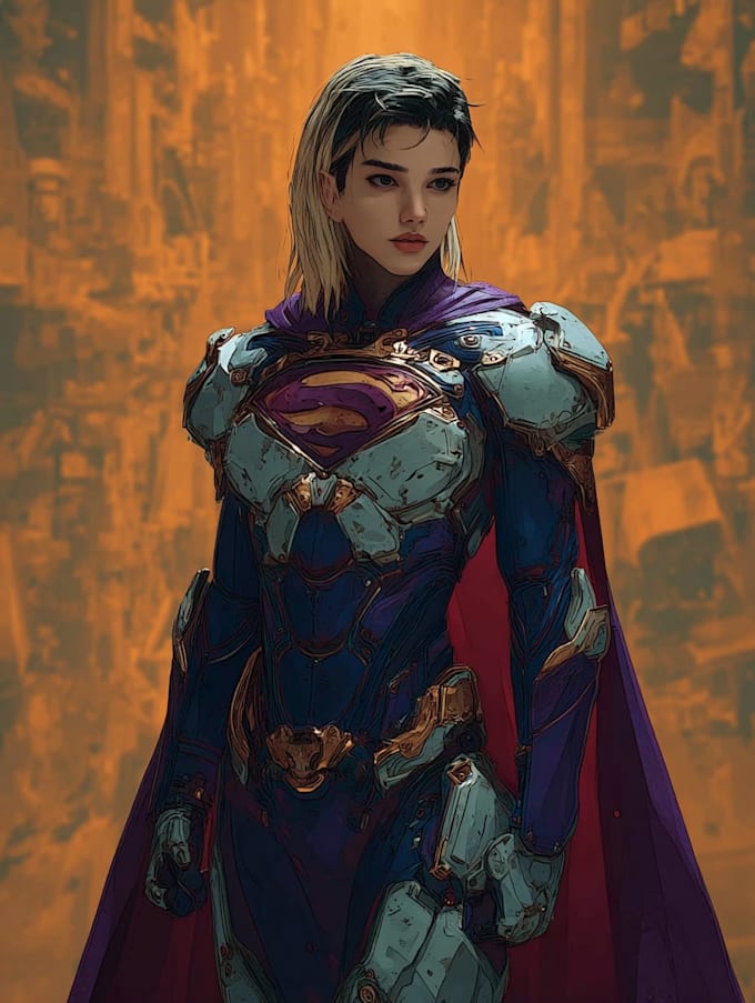 design a custom superhero character illustration