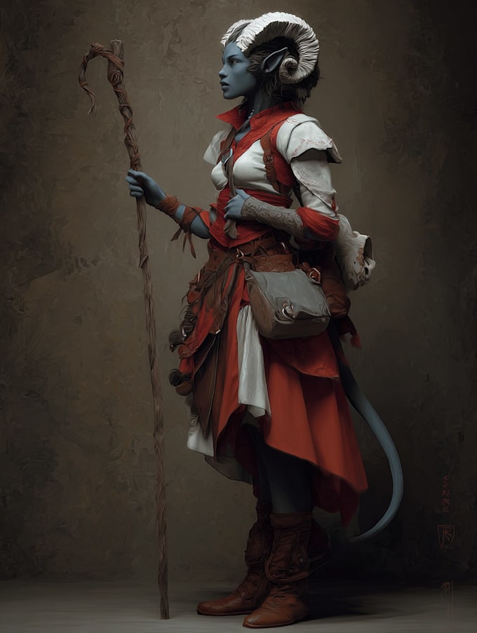 draw fantasy character or monster for dnd illustration