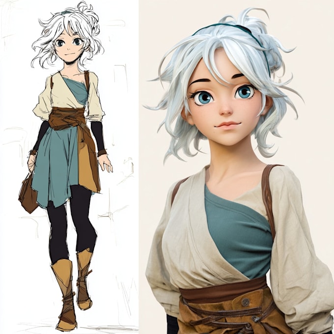 design nft character anime, manga, cartoon for animate