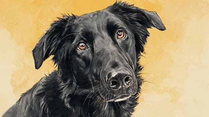 do a custom pet portrait, dog portrait, cat portrait