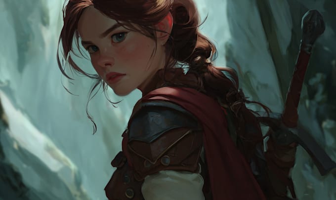 draw stylized fantasy character art and original characters