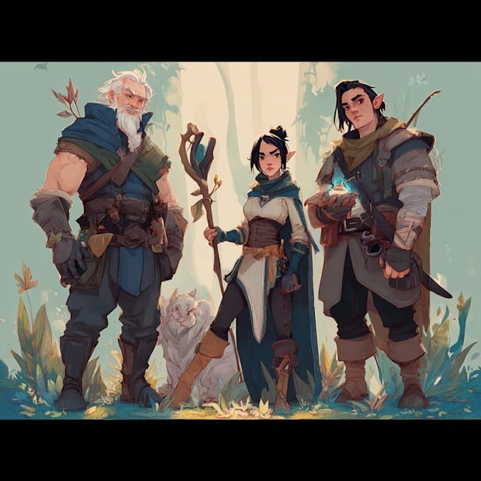 fantasy dnd party and dnd design