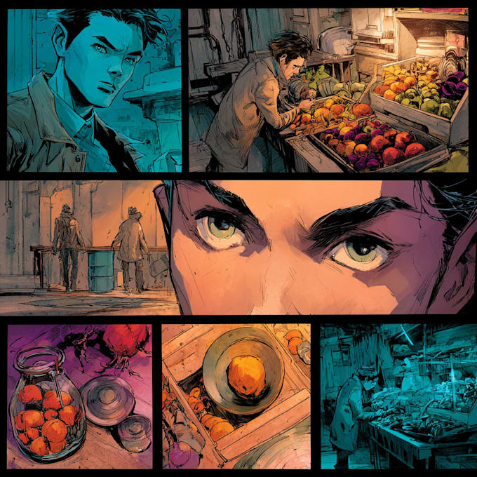 illustrate graphic novel comic book