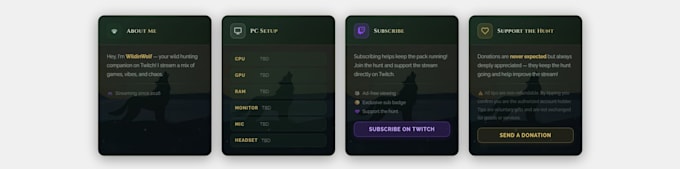 create twitch panels for you
