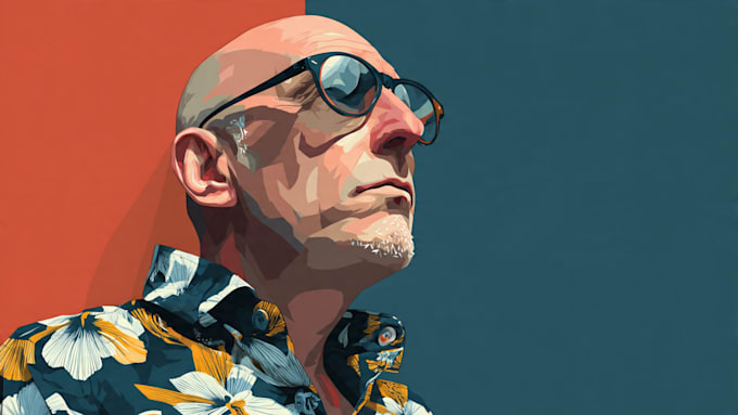 create a face into color vector art portrait