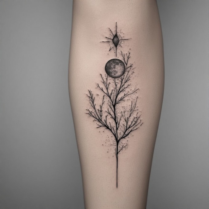 design a modern and minimalist tattoo design