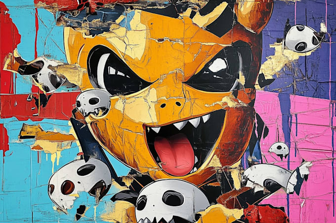 create a unique street pop art collage
