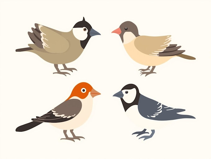 draw birds illustration for you