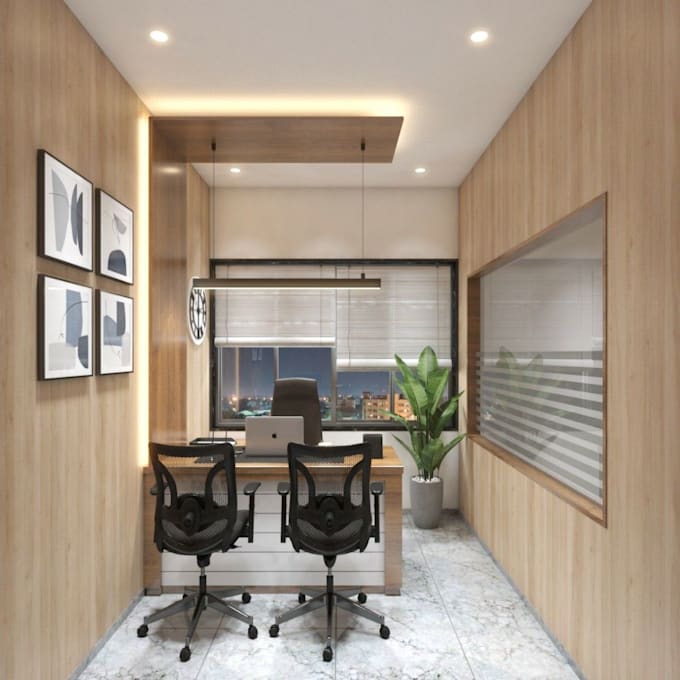 design your office interior with realistic 3d renders