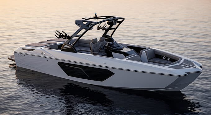 create high quality 3d boat model, 3d ship model, yacht animation