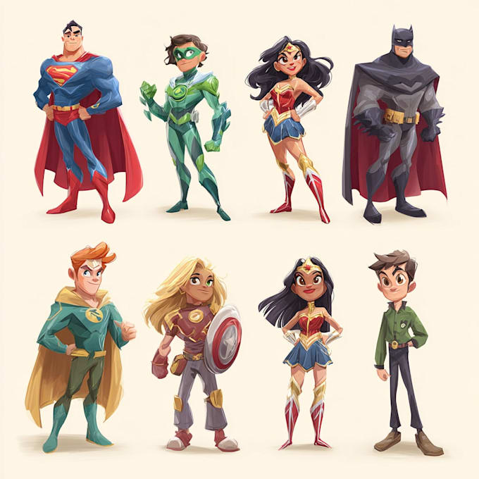 epic superhero portraits custom hero illustrations