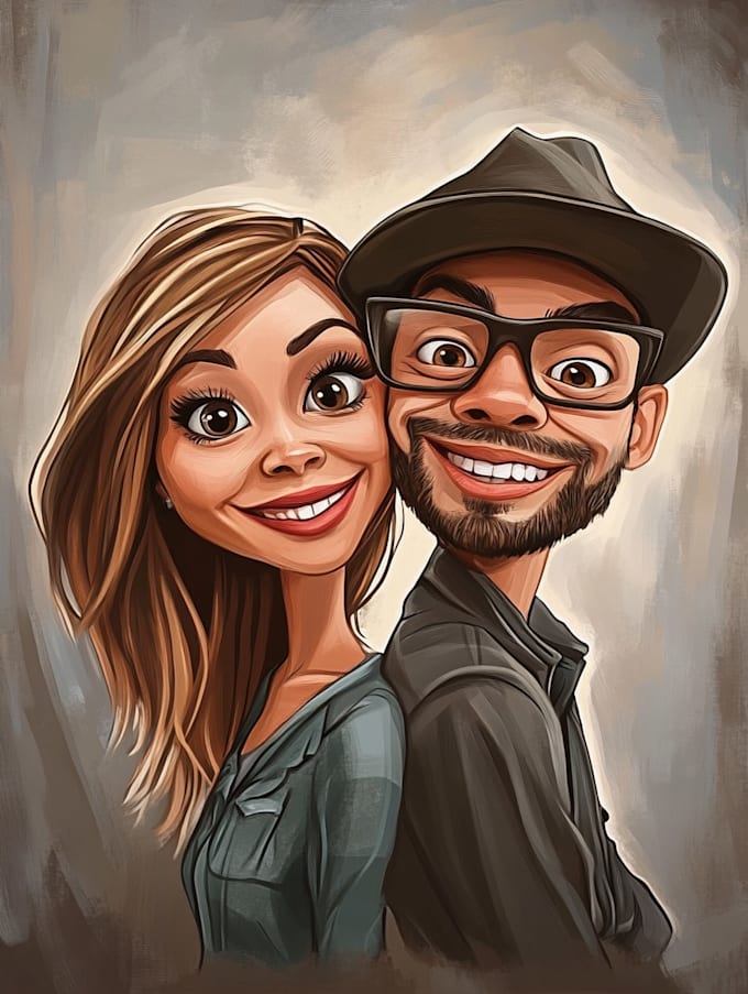 draw caricatures for couples, families, weddings