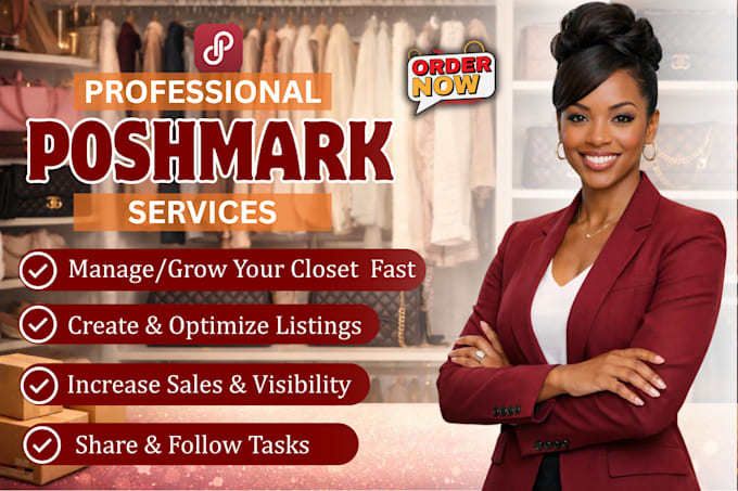 be your poshmark virtual assistant for closet sharing, listing and growth