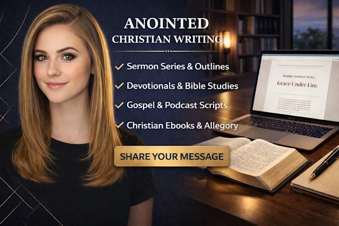 be your christian ghostwriter for sermons and devotionals
