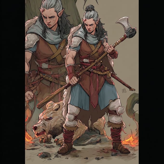 Draw epic dnd character art fantasy illustration for your by Conoat ...