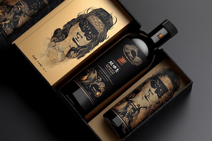 create product label and packaging design for beer, wine
