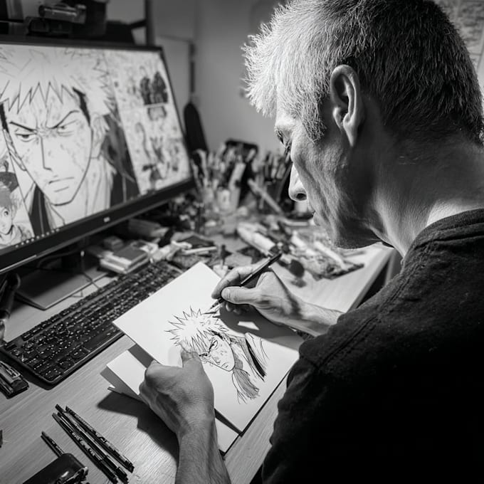 create manga, comic and anime artwork