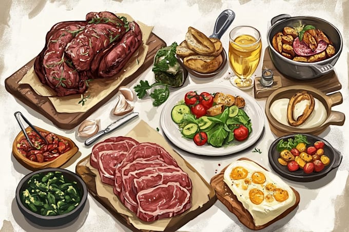 draw any desserts or food