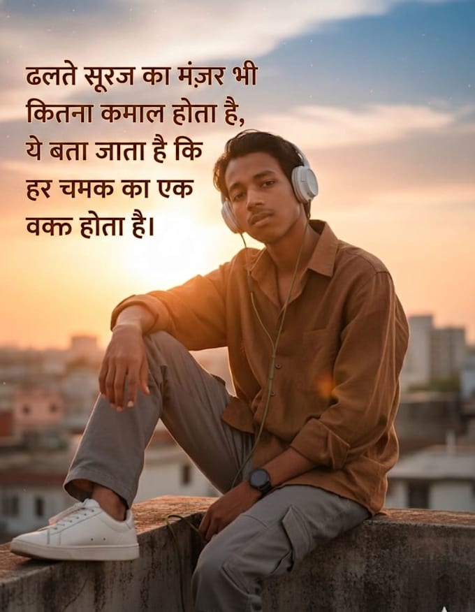 write original hindi shayari and design aesthetic photo posts