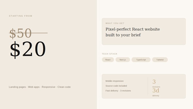 build a responsive website or landing page using react and tailwind CSS