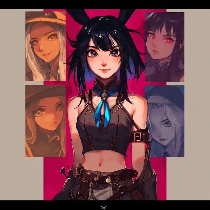 draw anime character illustration, portrait, avatar