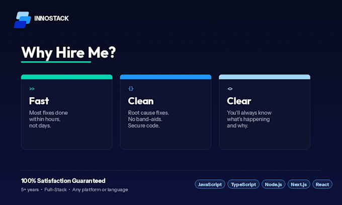 fix bugs for your website or software