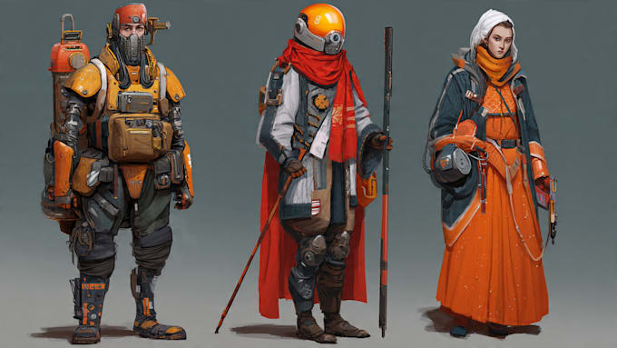 sci fi character illustration or sci fi character