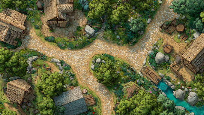 create a jaw dropping fantasy, board game, or dnd map illustration