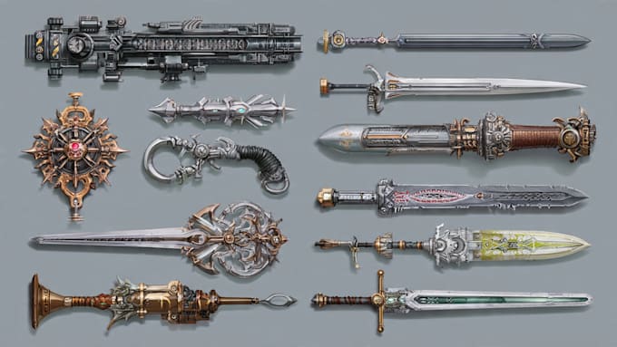 design unique weapons illustrations
