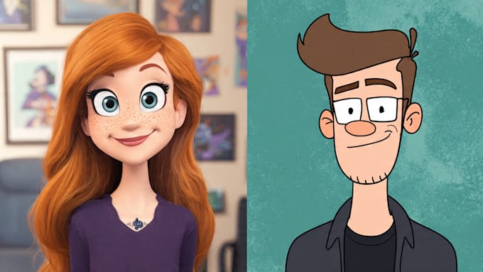draw cartoon characters for you