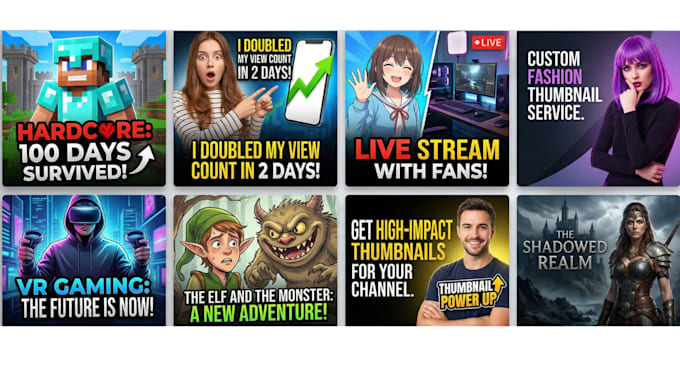create viral clickable youtube thumbnails for your videos
