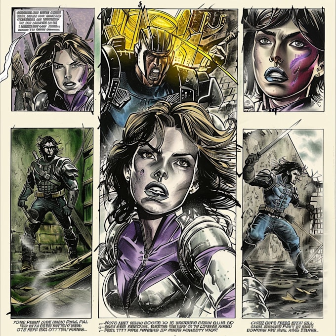 do comics book pages, storyboards, illustrations
