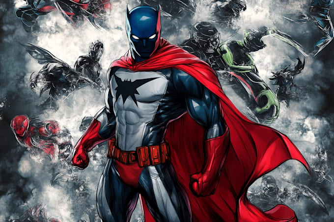 design superhero character illustration
