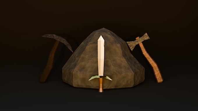 make low poly game assets for you