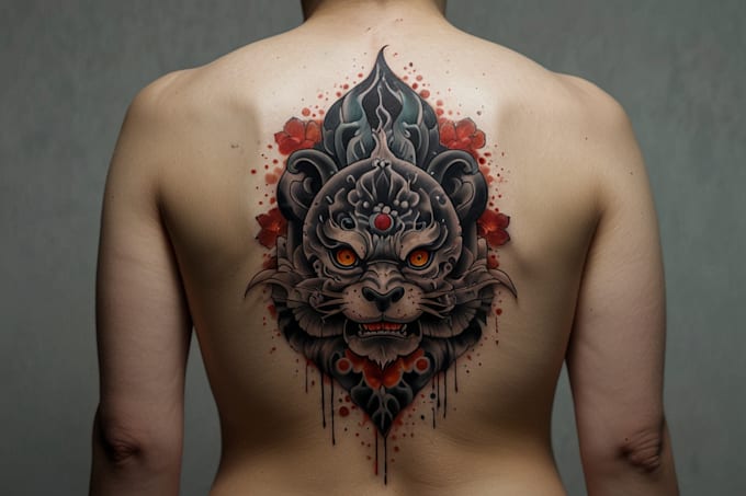design a japanese style tattoo art