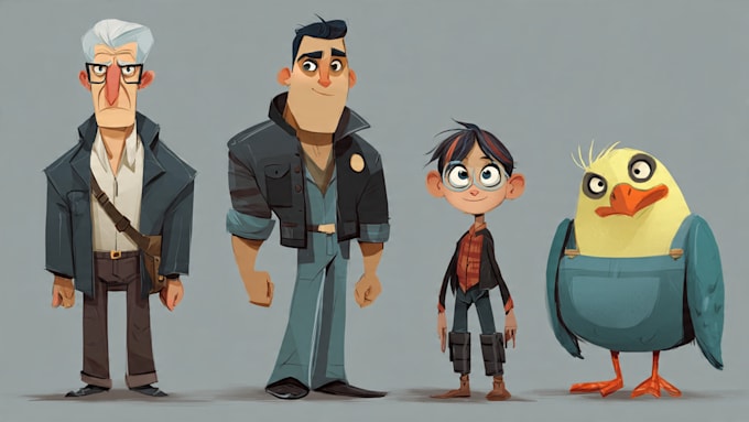 draw cartoon style illustration