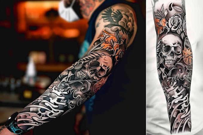design custom tattoo, tattoo sleeve