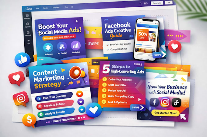 design instagram carousel post social media instagram facebook canva post design