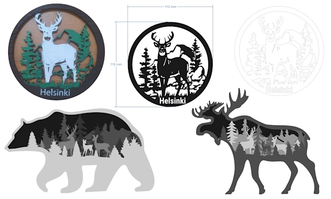 convert image to cnc, laser cutting vector outline drawings