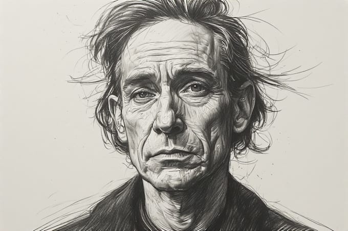 create a a wsj style hedcut portrait