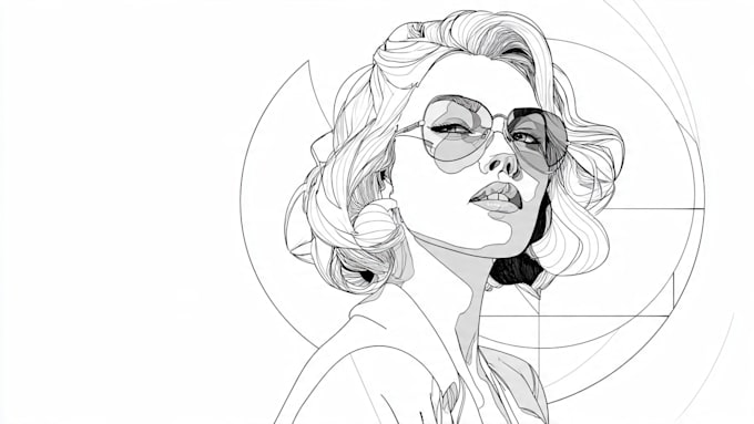 make vector line art or simple illustration