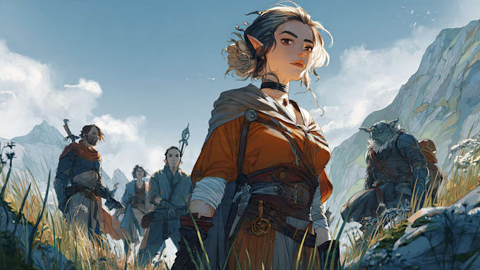 fantasy character fantasy character art in unique style