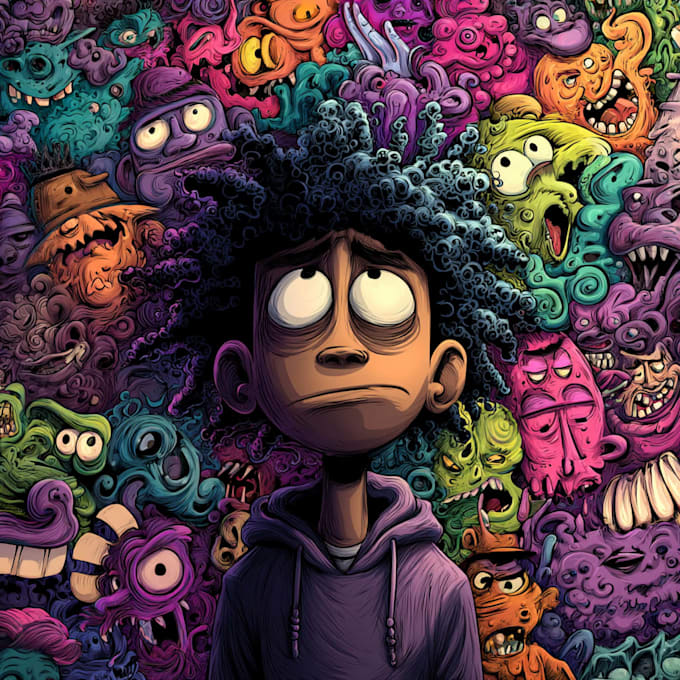 design cartoon album cover