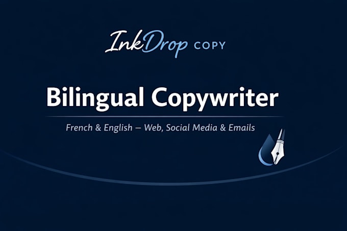 write compelling website copy in french or english