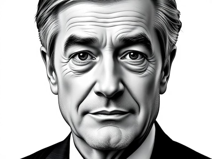 make a gorgeous hedcut wsj style portrait from a photo for you