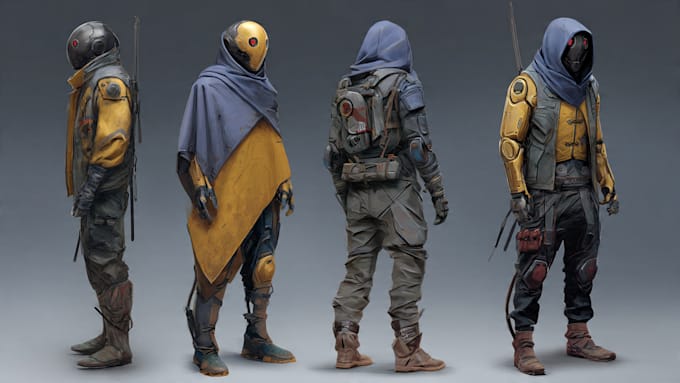 sci fi character illustration or sci fi character