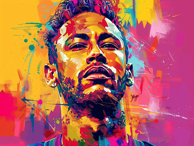 create a face into color vector art portrait