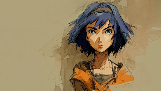 draw anime sketch colored